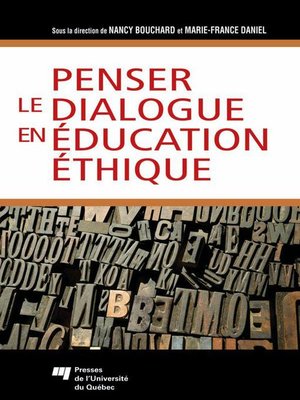 cover image of Penser le dialogue en éducation éthique